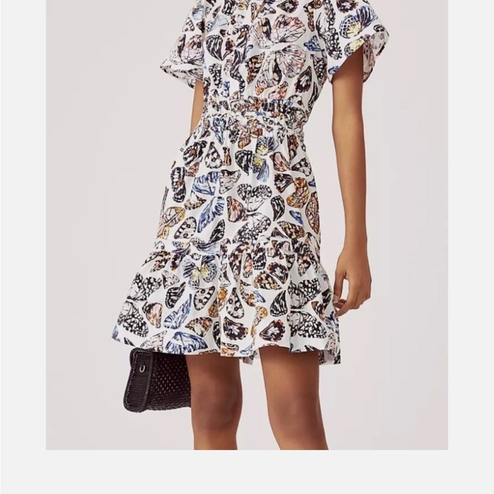 Anthropologie Multicolor Butterfly Mini Dress